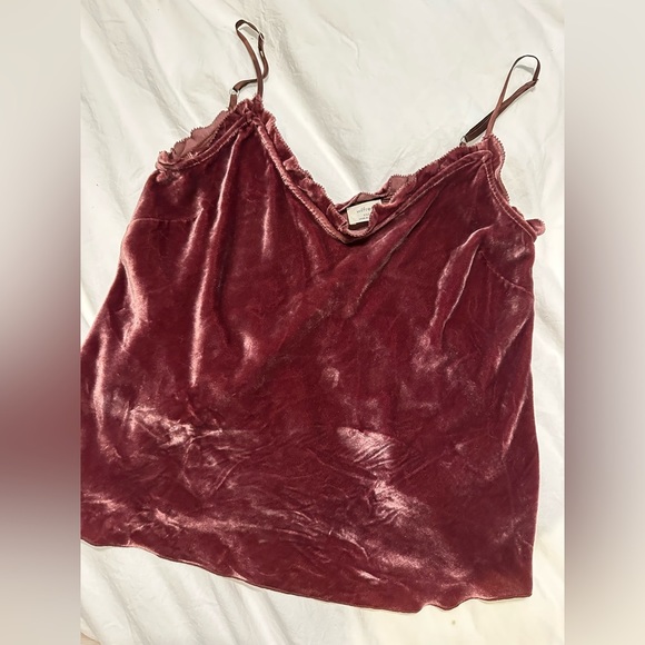Aritzia Tops - Aritzia - Wilfred Ruffle Velvet Camisole - XXS